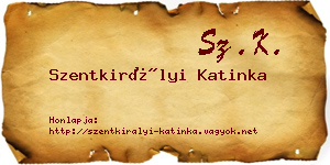 Szentkirályi Katinka névjegykártya